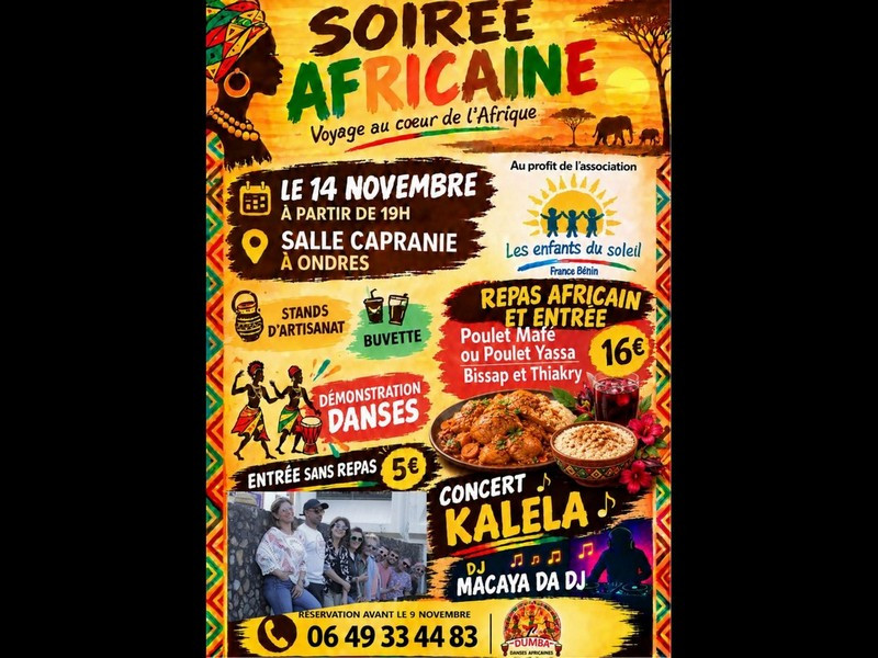 Soir&eacute;e africaine